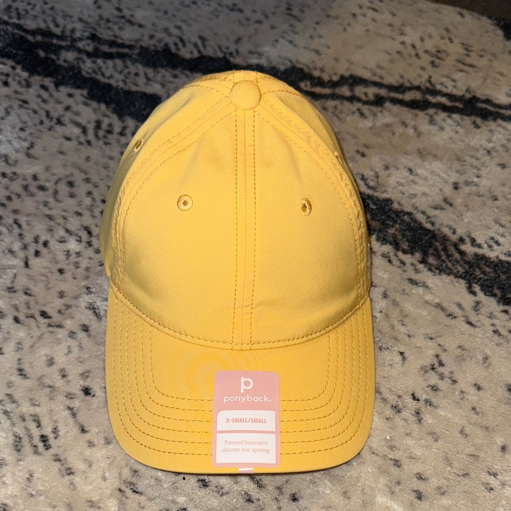 Yellow Ponyback Baseball Cap